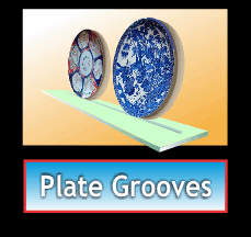 plate grooves for glass shelves