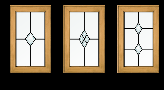 simple rectangular or diamond shaped grids