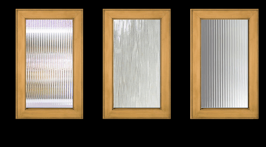 narrow reeded, clear chord, 1/2' reeded glass